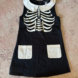 Unique Vintage Black and White Skeleton Dress for Kids glow in the dark